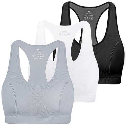 MIRITY Sport BH Damen Racerback mit integriertem gepolstert Push Up starker Halt für Yoga Gym Fitness Training von MIRITY