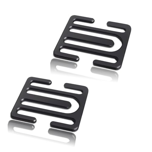 MIRKUZI 2 Stück Metall Auto Sicherheitsgurt Clip Sicherheitsgurt für Kinder Universal Sicherheitsgurt Lock Clips für Alle Modelle Geeignet (Schwarz) von MIRKUZI