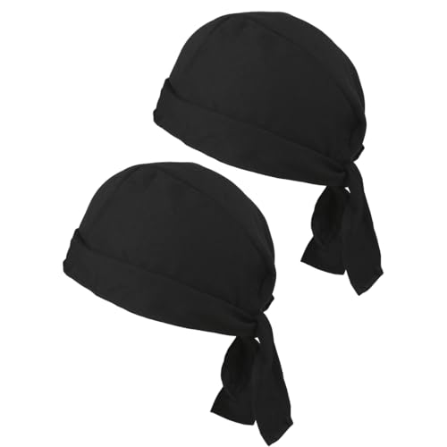 MIRKUZI Berufsbekleidung Gastronomie 2er-Pack Kochmütze Küchenmütze Elastische Kochmütze Koch Kochmütze Baumwolle Polyester Kopfbedeckung Männer und Frauen Kochen von MIRKUZI