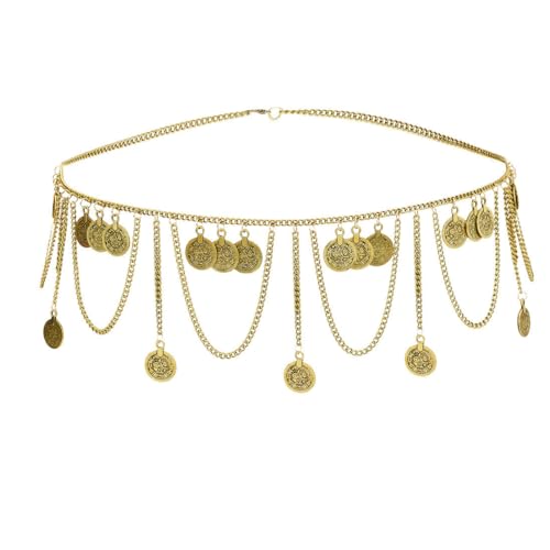 MIRKUZI Körperketten Körperkette Quaste Taillenkette Strand Lässige Bohème-Stil Körperkette Geeignet für Frauen Mädchen, Taillenkette Bauchnabel Taillenkette Bikinikette Quaste (90 cm) von MIRKUZI