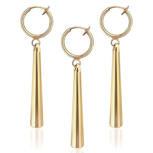 MIRKUZI Ohrringe 3er-Pack, goldene Anime-Cosplay-Ohrringe, Clip-on, ohne Piercing, für Anime-Liebhaber von MIRKUZI