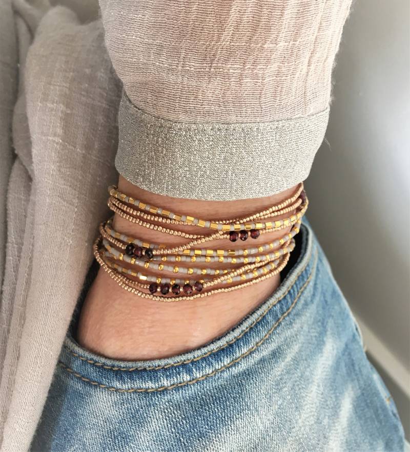 Boho Armbander, Muttertag Geschenk, Set Of 2 Wickel Geschenk Idee Damen von MIRMARE