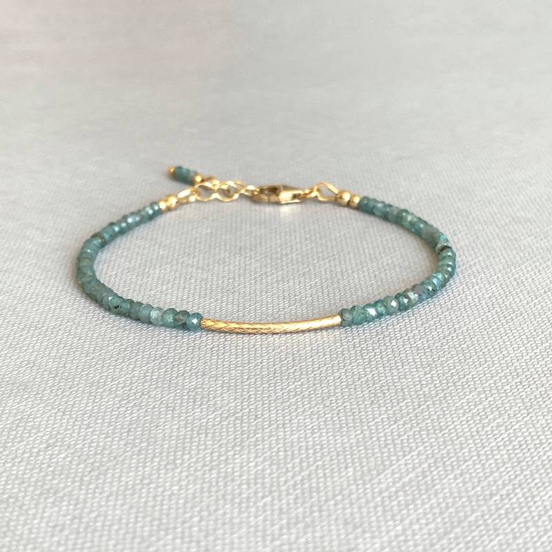 Edelstein Und Gold Filled Armband, Kyanit Schmuck, Geschenk Idee Frau von MIRMARE