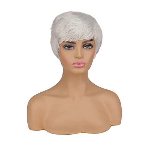 Frauen Perücke Frauen kurze schwarze Perücken natürliche Haarperücken Hitzebeständige Haarperücke für Frauen Haar Perücke Frauenparty(01) von MIROOOO