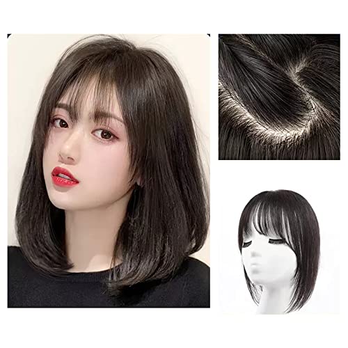 Frauen Perücke Schmetterling Netz Perücke Stück Mädchen Kopf Echthaar Perücke Stück Füllung Haar Flauschig erhöhen Haar Volumen Perücke Perücke Frauenparty(11-30CM Black) von MIROOOO