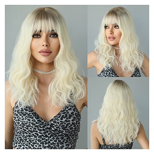 Perücke Frauen Kurze Perücke Blonde Perücke für Damen Tägliche Party Synthetische Haar Perücke mit hitzebeständiger Faser Haar Perücke Frauenparty(MW8262-2) von MIROOOO