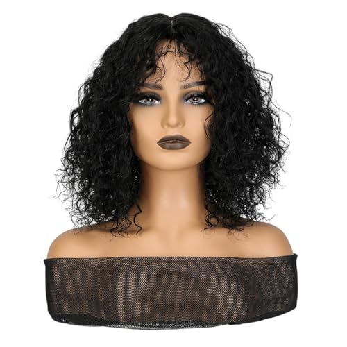 Perücke Perücken Kurze, schulterlange Perücken für Damen Realistische Simulation Stirnband Wolle Lockiges Haar Modische synthetische Perücken Haar Perücke Frauenparty(A) von MIROOOO
