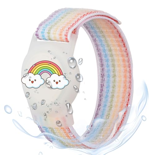 MIRPARVA Kinder Armband für AirTag, Nylon Wasserdicht Armband Kompatibel mit AirTag, Verlust Kratzfeste Versteckt Hülle für Erwachsene Kleinkind von MIRPARVA