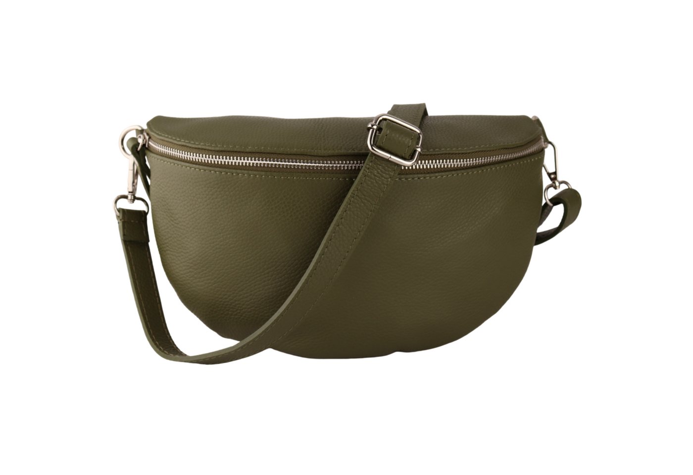 MIRROSI Bauchtasche Damen, Echtleder, Leder, Made in Italy, Umhängetasche, Brusttasche, (Schultertasche für jeden Anlass (1 Tasche & 1 Gurt), 3 Größen auswählbar), Crossbody Bag, Damen Taschen verstellbaren Schulterriemen von MIRROSI