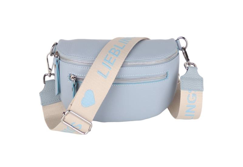 MIRROSI Bauchtasche Damen, Echtleder, Leder, Made in Italy, Umhängetasche, Brusttasche, (Schultertasche für jeden Anlass (1 Tasche & 2 Gurt), Mit zwei Reißverschlüssen, (ca.27x14x8cm), Crossbody Bag, gemusterten& verstellbaren Schulterriemen von MIRROSI