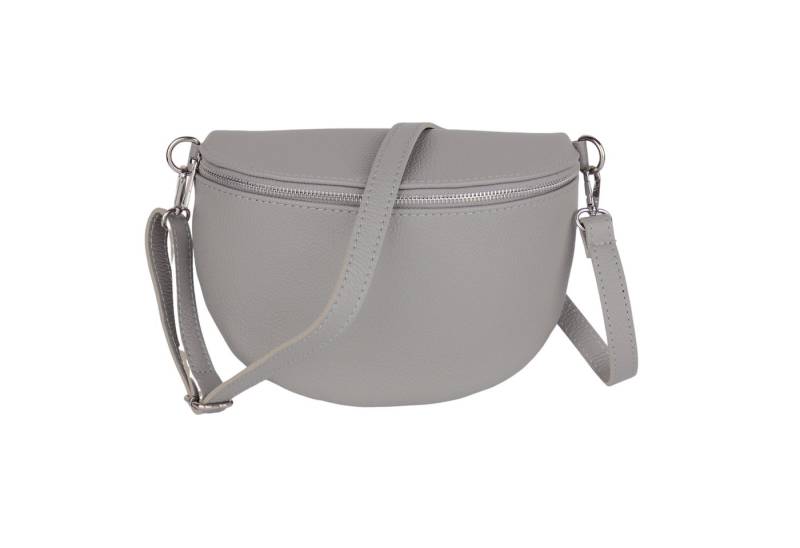 MIRROSI Bauchtasche Damen, aus Echtleder, Made in Italy,Umhängetasche, Brusttasche (Schultertasche für jeden Anlass (1 Tasche & 1 oder 2 Gurte), 26x20x8cm, Reißverschlussfach auf der Rückseite), Crossbody Bag, gemusterten& verstellbaren Schulterriemen von MIRROSI