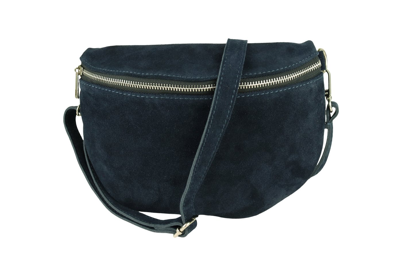 MIRROSI Bauchtasche Damen,Wildleder, Made in Italy,Umhängetasche, Brusttasche (Schultertasche für jeden Anlass (1 Tasche & 2 Gurte), 26x20x8 cm, Reißverschlussfach auf der Rückseite), Crossbody Bag, gemusterten& verstellbaren Schulterriemen von MIRROSI