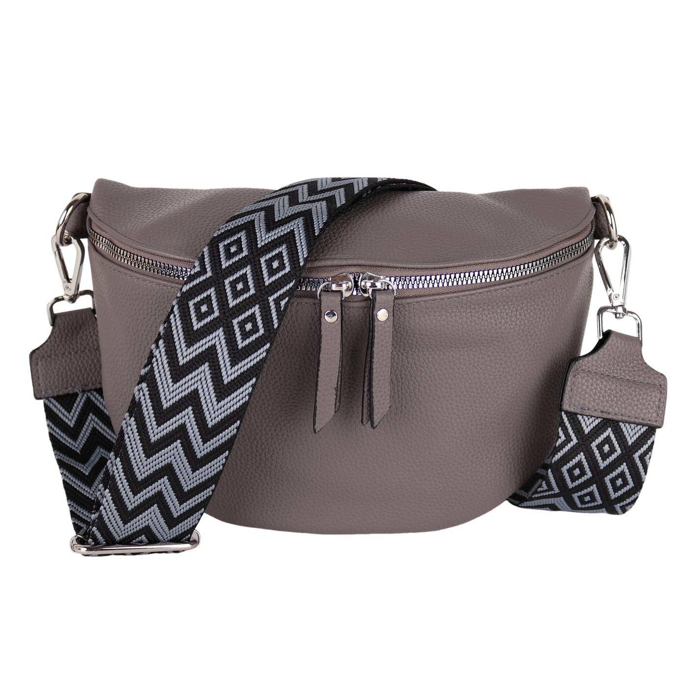 MIRROSI Bauchtasche Damen Taschen, Umhängetasche, Brusttasche, 26x18x9cm Veganes Leder (Schultertasche für jeden Anlass), Crossbody Bag, Bohemian gemusterten& verstellbaren Schulterriemen von MIRROSI