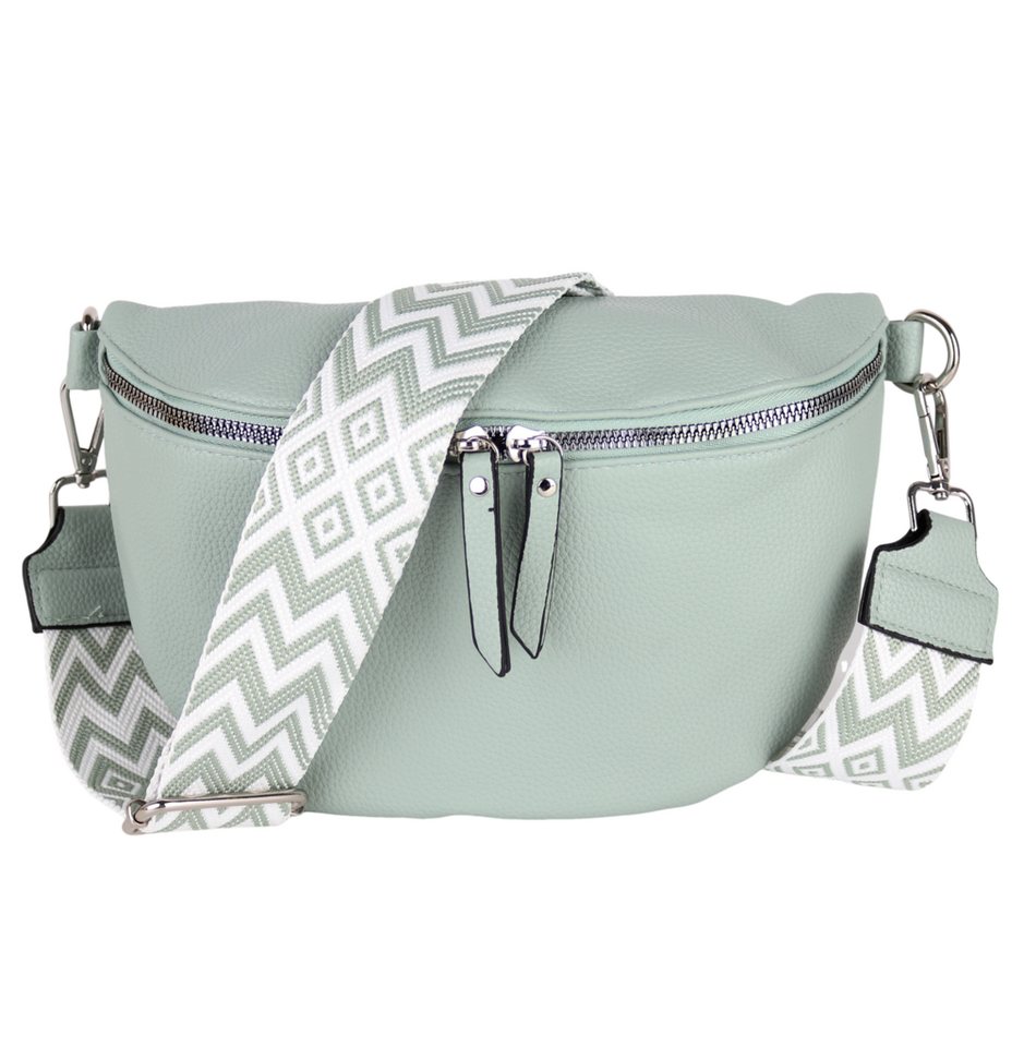 MIRROSI Bauchtasche Damen Taschen, Umhängetasche, Brusttasche, 26x18x9cm Veganes Leder (Schultertasche für jeden Anlass), Crossbody Bag, Bohemian gemusterten& verstellbaren Schulterriemen von MIRROSI