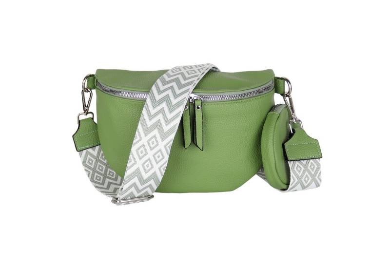 MIRROSI Bauchtasche Damen Taschen, Umhängetasche, Brusttasche, 26x18x9cm Veganes Leder (Schultertasche für jeden Anlass), Crossbody Bag, Bohemian gemusterten& verstellbaren Schulterriemen von MIRROSI