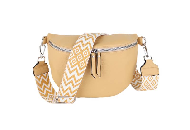 MIRROSI Bauchtasche Damen Taschen, Umhängetasche, Brusttasche, 26x18x9cm Veganes Leder (Schultertasche für jeden Anlass), Crossbody Bag, Bohemian gemusterten& verstellbaren Schulterriemen von MIRROSI