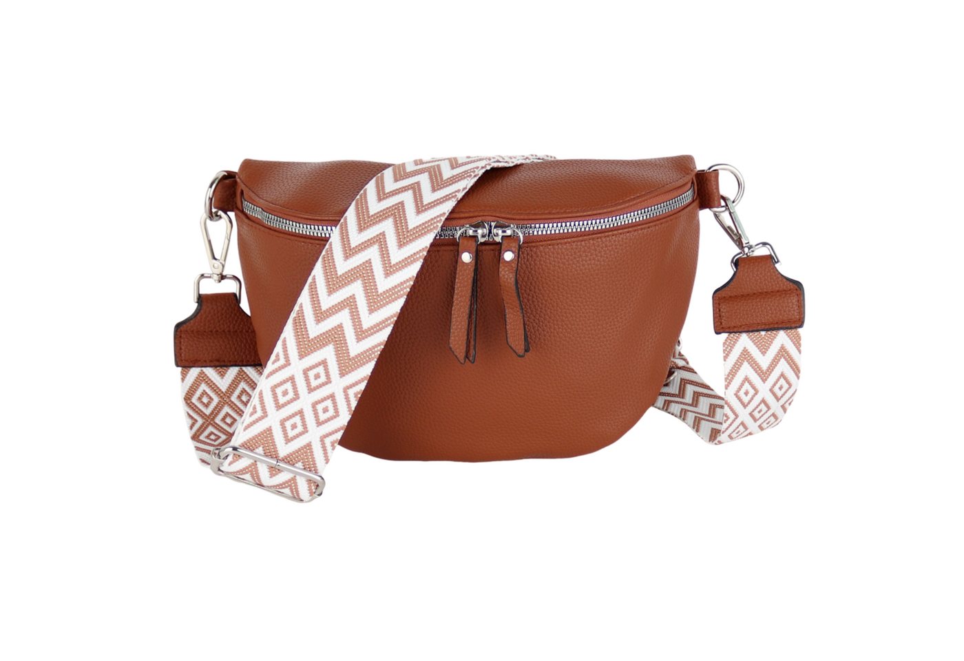 MIRROSI Bauchtasche Damen Taschen, Umhängetasche, Brusttasche, 26x18x9cm Veganes Leder (Schultertasche für jeden Anlass), Crossbody Bag, Bohemian gemusterten& verstellbaren Schulterriemen von MIRROSI