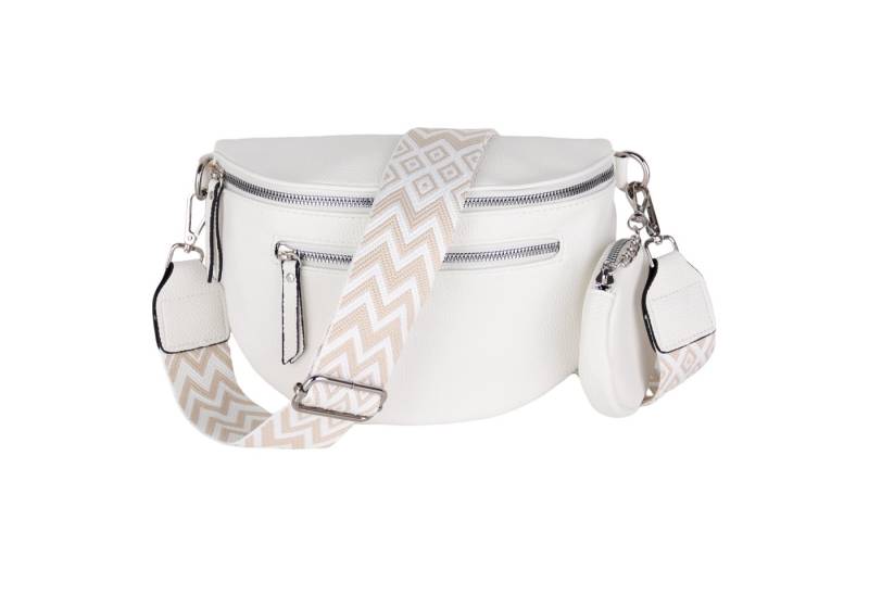 MIRROSI Bauchtasche Damen Taschen, Umhängetasche, Brusttasche, 27x19x9cm Veganes Leder (Schultertasche für jeden Anlass, inkl.1x Münzbeutel), Crossbody Bag, Bohemian gemusterten& verstellbaren Schulterriemen von MIRROSI