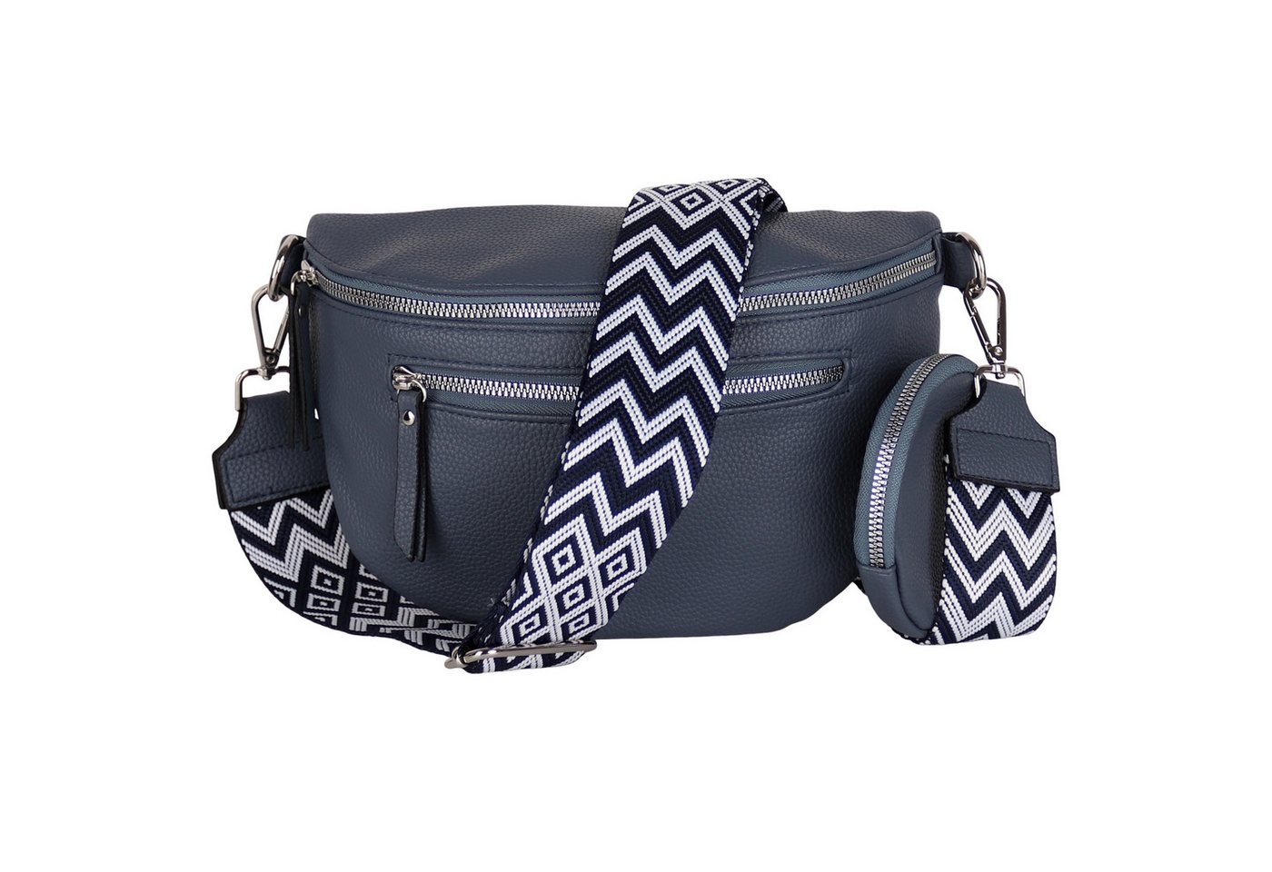 MIRROSI Bauchtasche Damen Taschen, Umhängetasche, Brusttasche, 27x19x9cm Veganes Leder (Schultertasche für jeden Anlass, inkl.1x Münzbeutel), Crossbody Bag, Bohemian gemusterten& verstellbaren Schulterriemen von MIRROSI