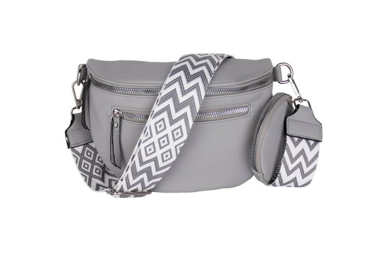 MIRROSI Bauchtasche Damen Taschen, Umhängetasche, Brusttasche, 27x19x9cm Veganes Leder (Schultertasche für jeden Anlass, inkl.1x Münzbeutel), Crossbody Bag, Bohemian gemusterten& verstellbaren Schulterriemen von MIRROSI