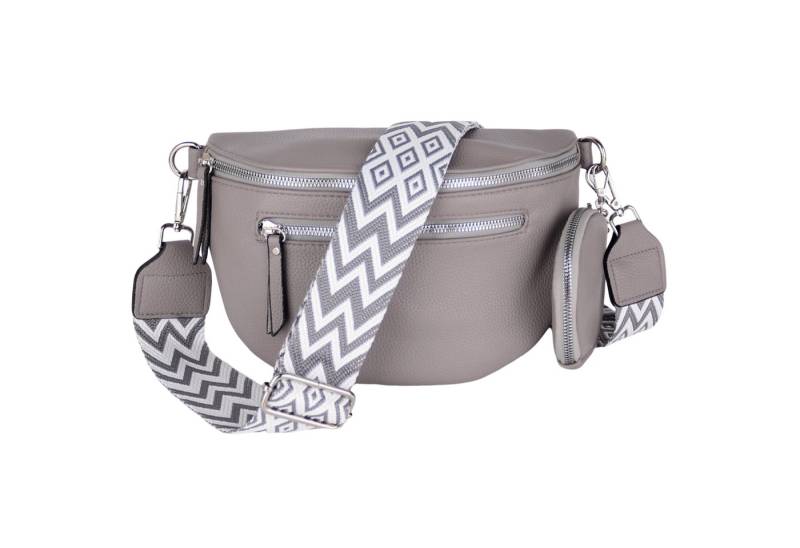 MIRROSI Bauchtasche Damen Taschen, Umhängetasche, Brusttasche, 27x19x9cm Veganes Leder (Schultertasche für jeden Anlass, inkl.1x Münzbeutel), Crossbody Bag, Bohemian gemusterten& verstellbaren Schulterriemen von MIRROSI