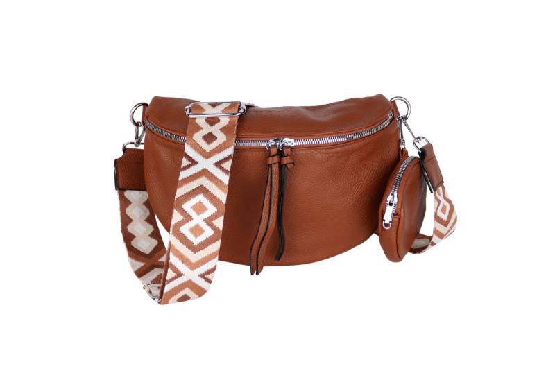 MIRROSI Bauchtasche Damen Taschen, Umhängetasche, Brusttasche, 30x19x9cm Veganes Leder (dazu 1x Münzbeutel), Crossbody Bag, Bohemian gemusterten& verstellbaren Schulterriemen von MIRROSI