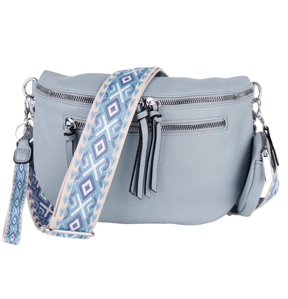 MIRROSI Bauchtasche Damen Taschen, Umhängetasche, Brusttasche, 30x20x9cm Veganes Leder (Schultertasche für jeden Anlass, (dazu 1x Schlüsselband und 1x Münzenbeutel), Crossbody Bag, Bohemian gemusterten& verstellbaren Schulterriemen von MIRROSI