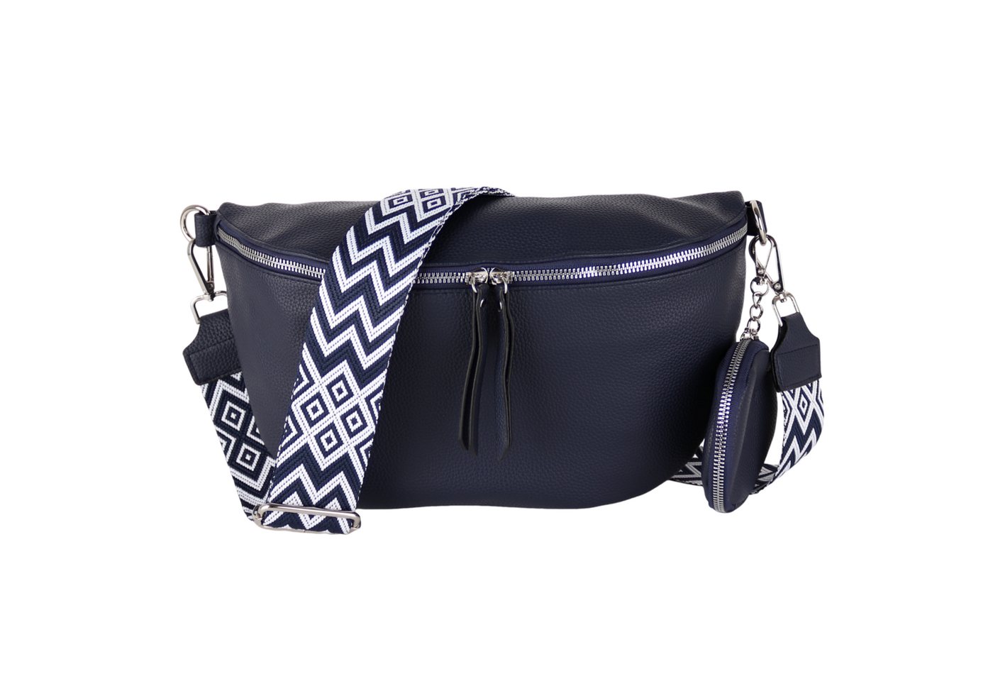 MIRROSI Bauchtasche Damen Taschen, Umhängetasche, Brusttasche, 33x20x10cm oder 24x14x7cm (Schultertasche aus Veganleder für jeden Anlass), Crossbody Bag, Bohemian gemusterten & verstellbaren Schulterriemen von MIRROSI