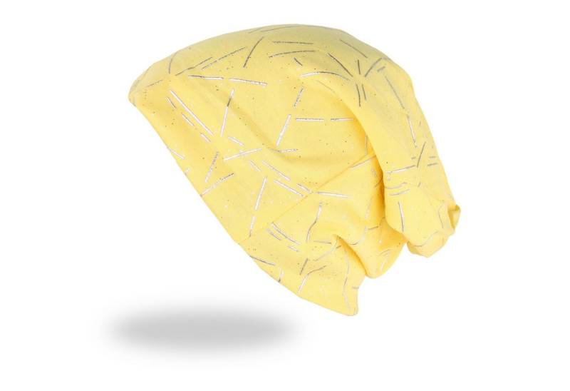 MIRROSI Beanie Unisex Beanie Slouch Mütze Uni, mit Glitzer, Wasched Look (Für Damen und Herren) Onesize, leicht und bequem von MIRROSI