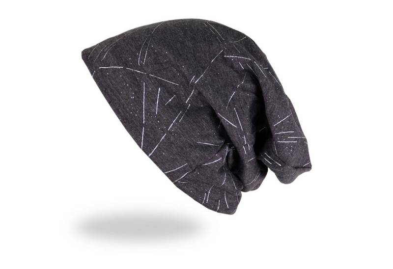 MIRROSI Beanie Unisex Beanie Slouch Mütze Uni, mit Glitzer, Wasched Look (Für Damen und Herren) Onesize, leicht und bequem von MIRROSI