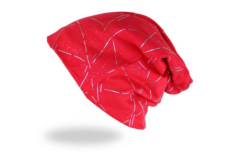 MIRROSI Beanie Unisex Beanie Slouch Mütze Uni, mit Glitzer, Wasched Look (Für Damen und Herren) Onesize, leicht und bequem von MIRROSI