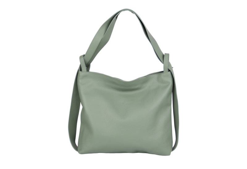 MIRROSI Beuteltasche aus Echtleder, Made in Italy, Shopper Tasche auch als Rucksack 2 in 1, Tragetasche (47x37x9cm) mit viel Stauraum von MIRROSI