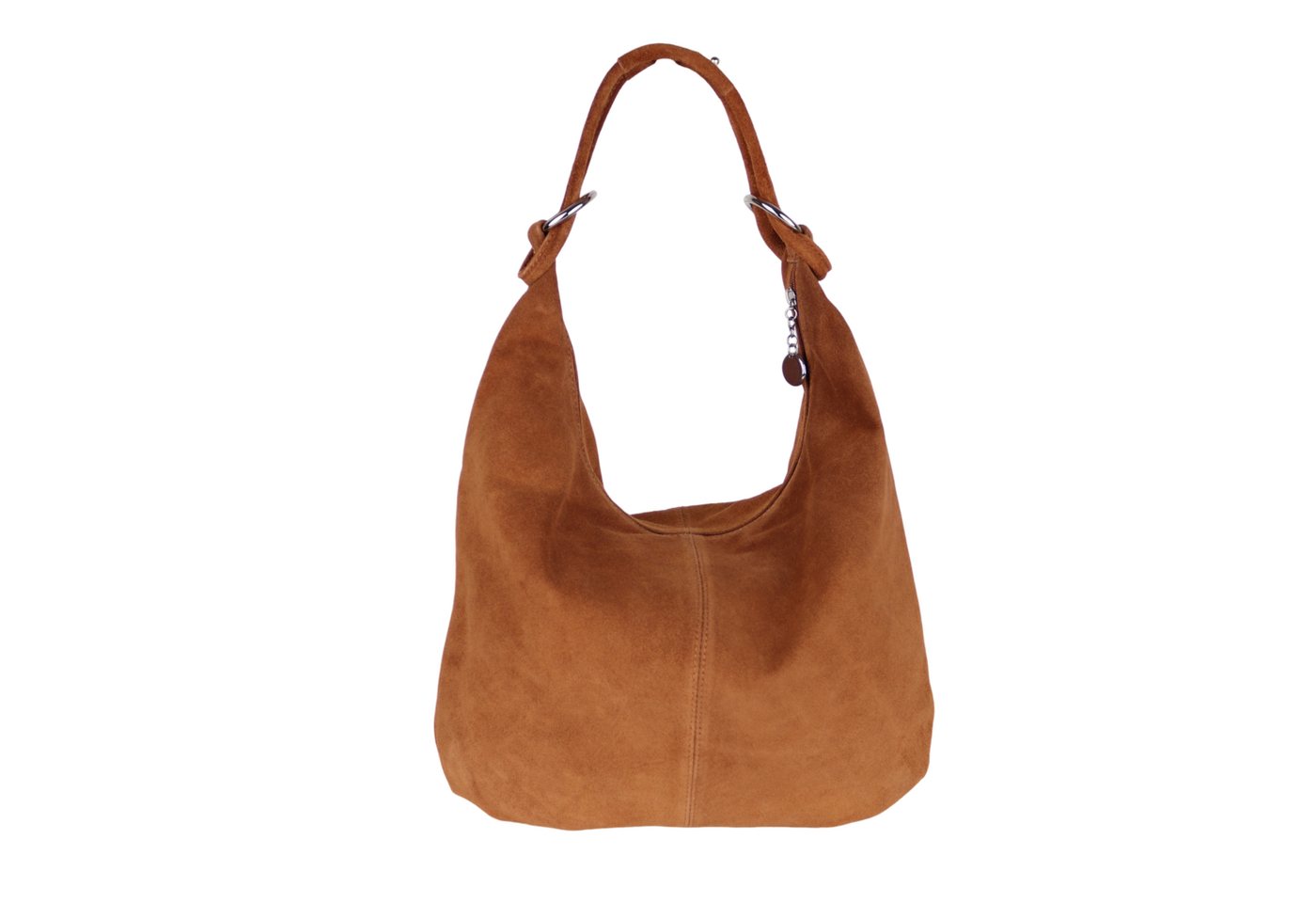 MIRROSI Beuteltasche aus Echtleder, Wildleder Made in Italy, Shopper Tasche, Tragetasche (33x32x10cm) mit viel Stauraum von MIRROSI