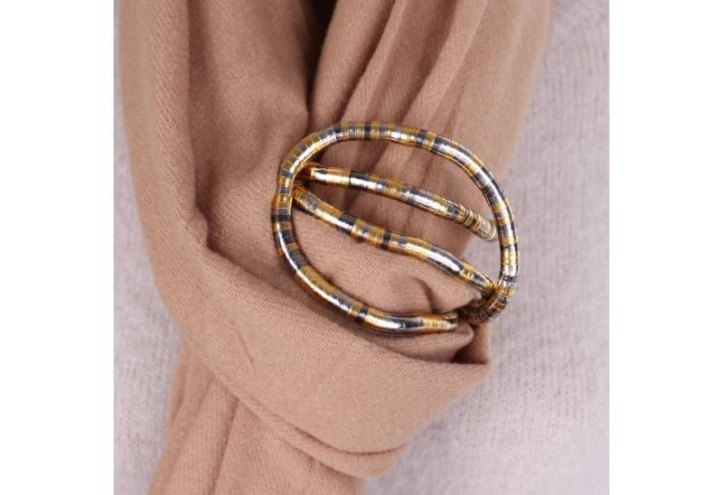 MIRROSI Brosche Damen Schal Clip Ring – Eleganter Schalhalter & Tuchring (modisches Accessoire & Geschenkidee), flexibel biegbar für Schals, Tücher, Loops & Stolen von MIRROSI