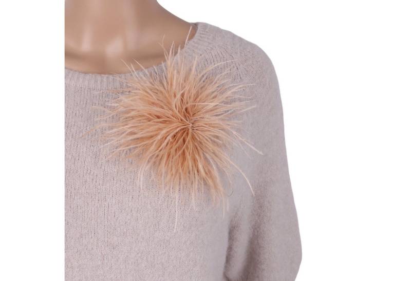 MIRROSI Brosche Edler Federbrosche, Feder-Anstecker im Boho-Vintage Stil, Ausgestattet mit Clip und Anstecknadel für sicheren Halt von MIRROSI