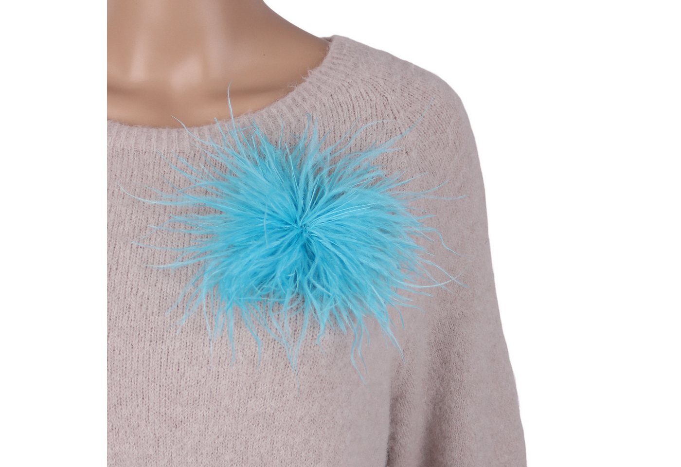 MIRROSI Brosche Edler Federbrosche, Feder-Anstecker im Boho-Vintage Stil, Ausgestattet mit Clip und Anstecknadel für sicheren Halt von MIRROSI