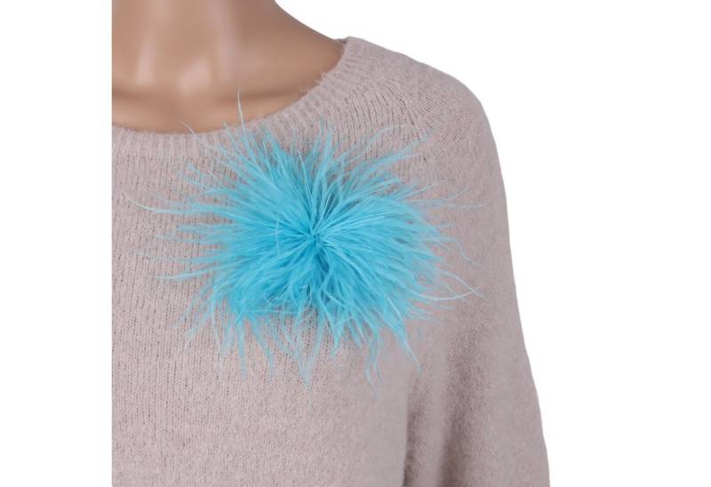 MIRROSI Brosche Edler Federbrosche, Feder-Anstecker im Boho-Vintage Stil, Ausgestattet mit Clip und Anstecknadel für sicheren Halt von MIRROSI