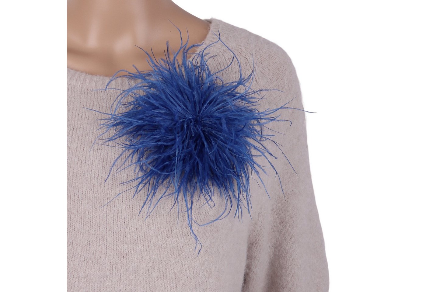 MIRROSI Brosche Edler Federbrosche, Feder-Anstecker im Boho-Vintage Stil, Ausgestattet mit Clip und Anstecknadel für sicheren Halt von MIRROSI