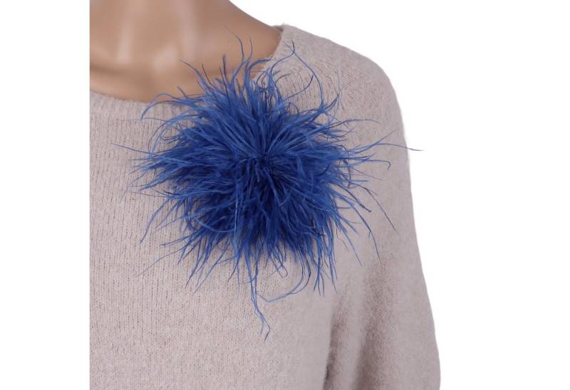 MIRROSI Brosche Edler Federbrosche, Feder-Anstecker im Boho-Vintage Stil, Ausgestattet mit Clip und Anstecknadel für sicheren Halt von MIRROSI