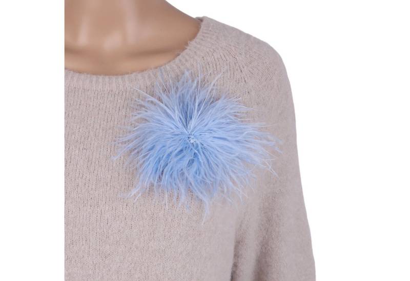 MIRROSI Brosche Edler Federbrosche, Feder-Anstecker im Boho-Vintage Stil, Ausgestattet mit Clip und Anstecknadel für sicheren Halt von MIRROSI