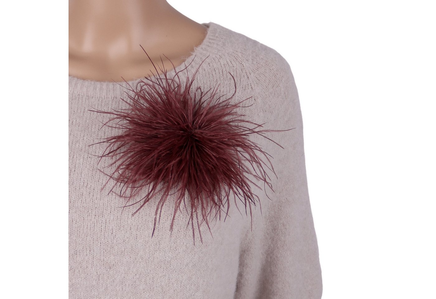 MIRROSI Brosche Edler Federbrosche, Feder-Anstecker im Boho-Vintage Stil, Ausgestattet mit Clip und Anstecknadel für sicheren Halt von MIRROSI