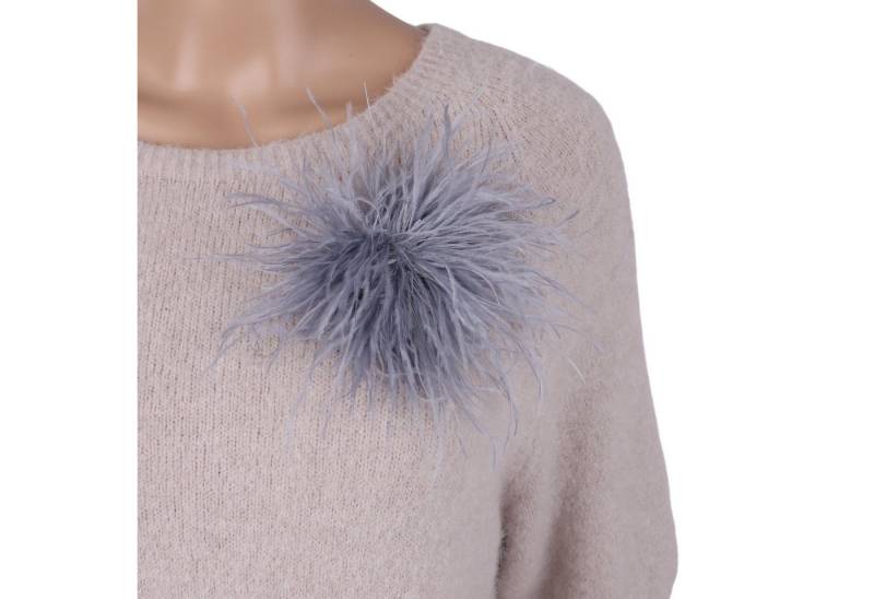 MIRROSI Brosche Edler Federbrosche, Feder-Anstecker im Boho-Vintage Stil, Ausgestattet mit Clip und Anstecknadel für sicheren Halt von MIRROSI