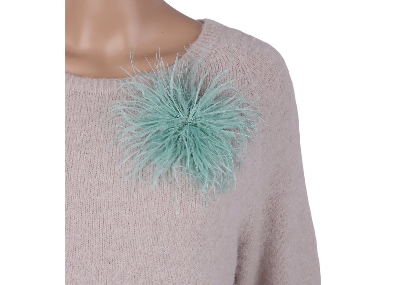 MIRROSI Brosche Edler Federbrosche, Feder-Anstecker im Boho-Vintage Stil, Ausgestattet mit Clip und Anstecknadel für sicheren Halt von MIRROSI