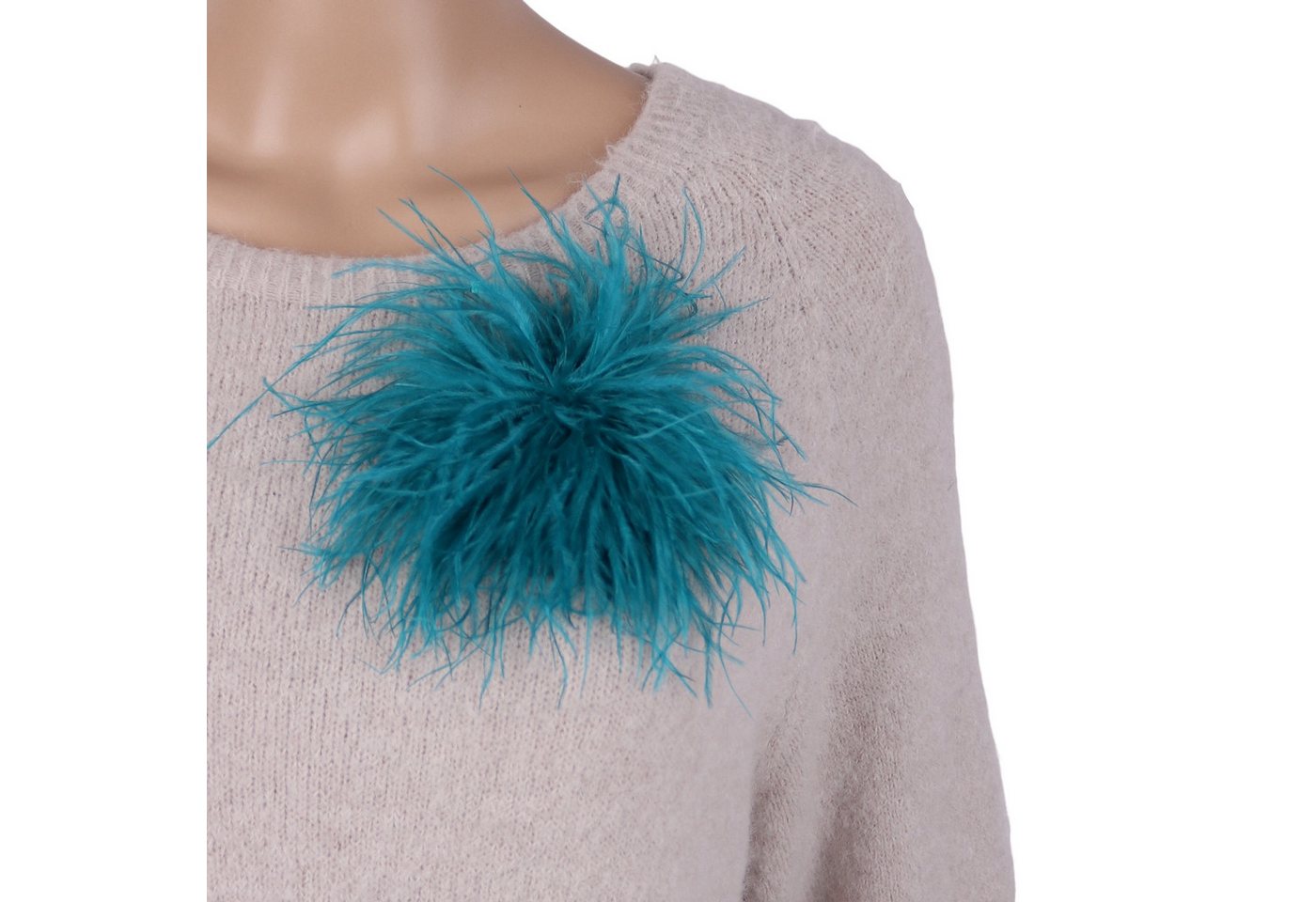 MIRROSI Brosche Edler Federbrosche, Feder-Anstecker im Boho-Vintage Stil, Ausgestattet mit Clip und Anstecknadel für sicheren Halt von MIRROSI