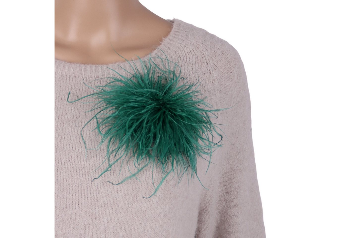 MIRROSI Brosche Edler Federbrosche, Feder-Anstecker im Boho-Vintage Stil, Ausgestattet mit Clip und Anstecknadel für sicheren Halt von MIRROSI