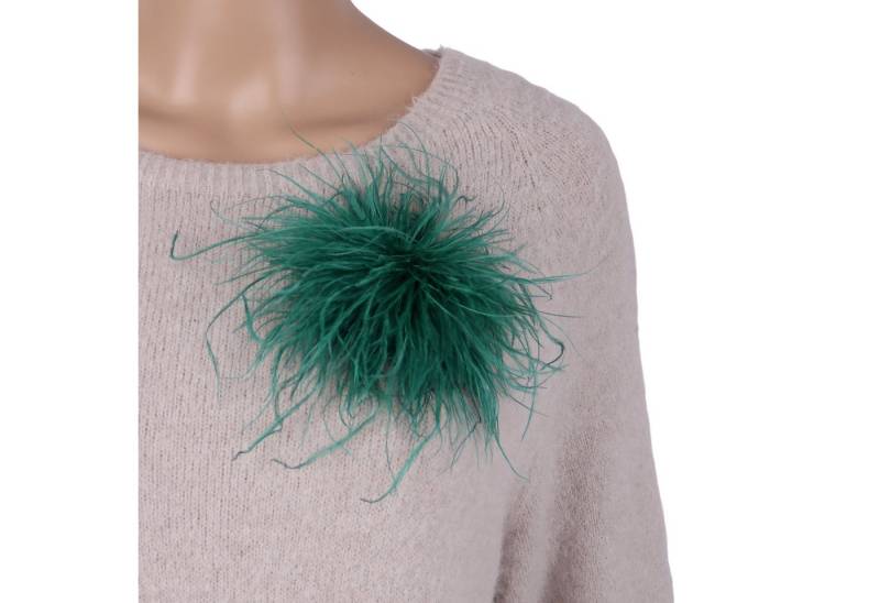 MIRROSI Brosche Edler Federbrosche, Feder-Anstecker im Boho-Vintage Stil, Ausgestattet mit Clip und Anstecknadel für sicheren Halt von MIRROSI