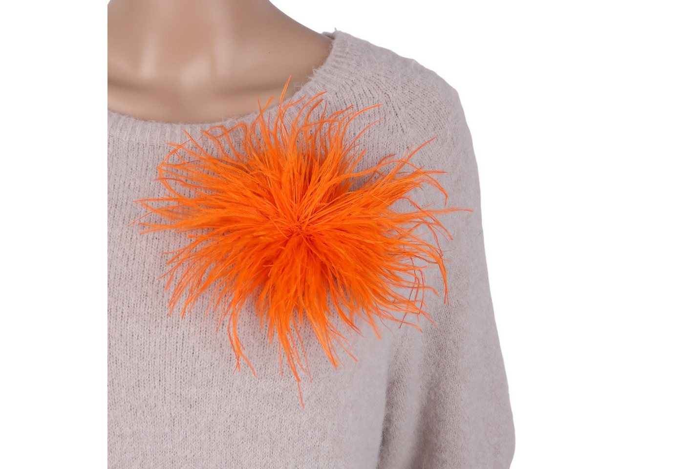 MIRROSI Brosche Edler Federbrosche, Feder-Anstecker im Boho-Vintage Stil, Ausgestattet mit Clip und Anstecknadel für sicheren Halt von MIRROSI