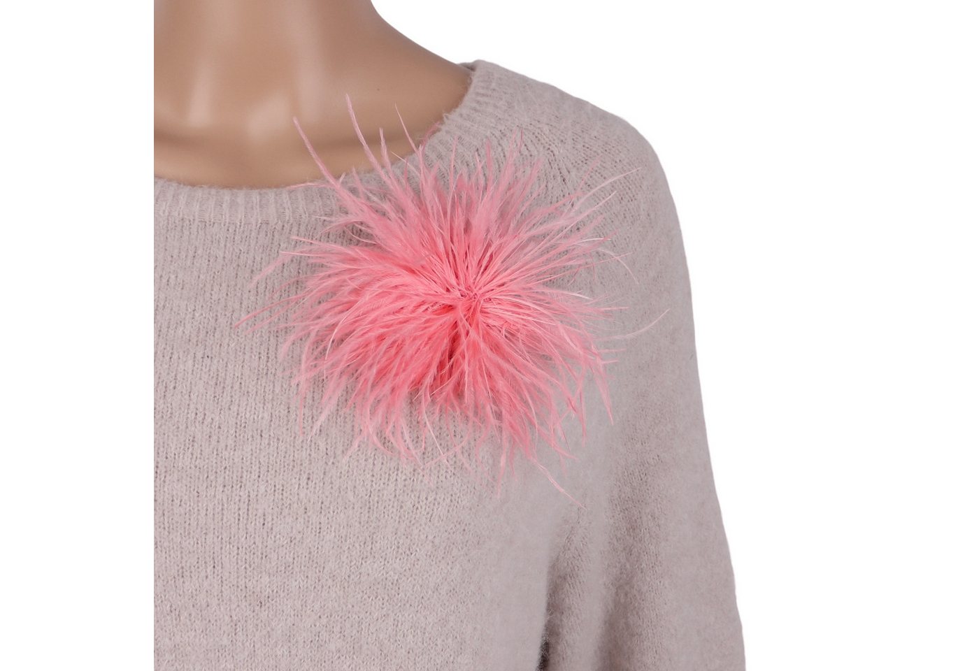 MIRROSI Brosche Edler Federbrosche, Feder-Anstecker im Boho-Vintage Stil, Ausgestattet mit Clip und Anstecknadel für sicheren Halt von MIRROSI