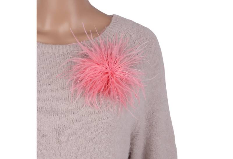 MIRROSI Brosche Edler Federbrosche, Feder-Anstecker im Boho-Vintage Stil, Ausgestattet mit Clip und Anstecknadel für sicheren Halt von MIRROSI