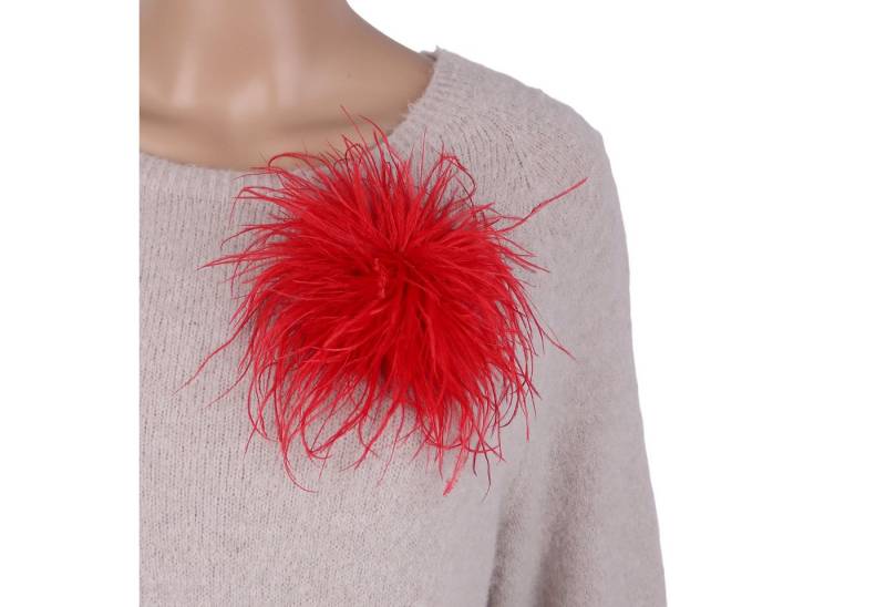 MIRROSI Brosche Edler Federbrosche, Feder-Anstecker im Boho-Vintage Stil, Ausgestattet mit Clip und Anstecknadel für sicheren Halt von MIRROSI